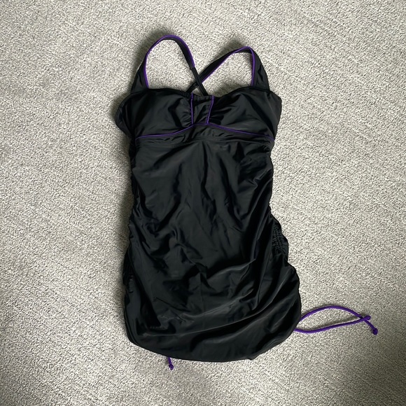 Athleta Swim Athleta Maternity Side Ruched Cross Back One Piece